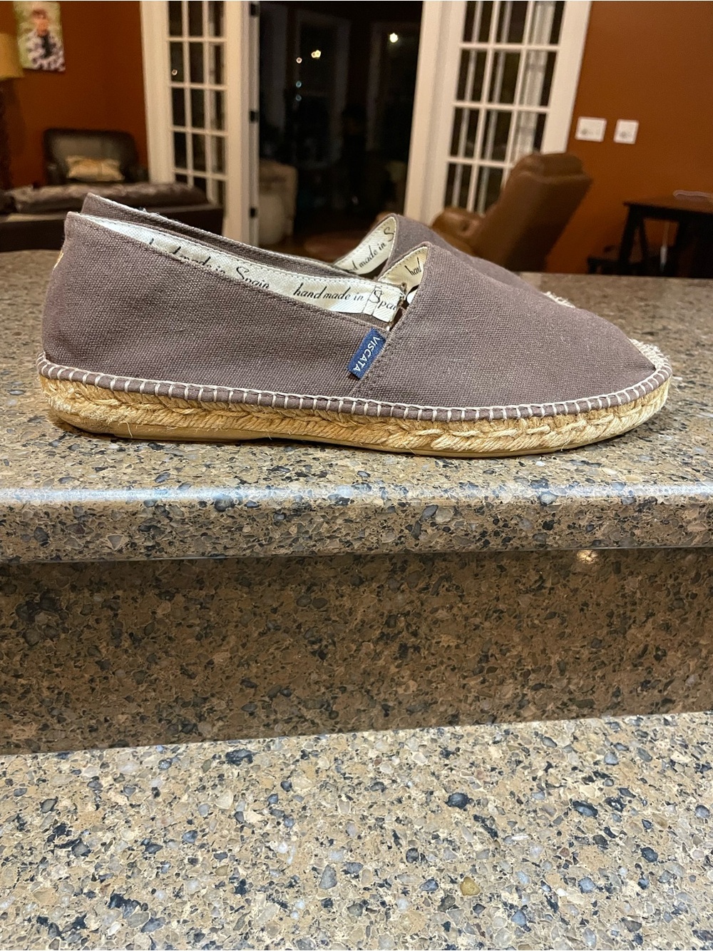 Viscata Barcelona Slip On Espadrilles Jute Sole Casual Boho Resort Neutral Sz 11